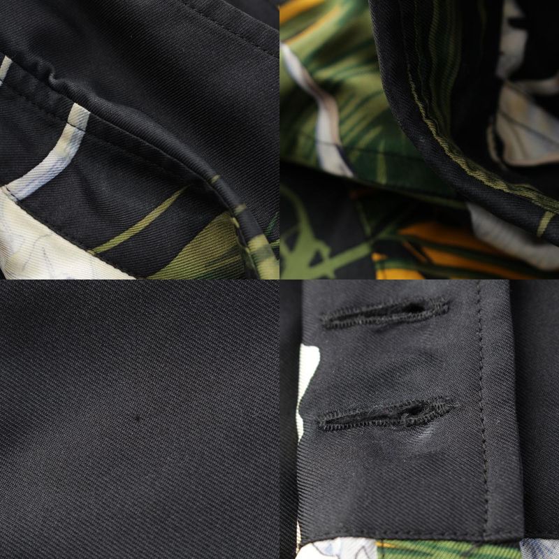 Hermes Silk All Over Pattern Twill Reine Turbans Des Reines Princess Turban Shirt Green Black