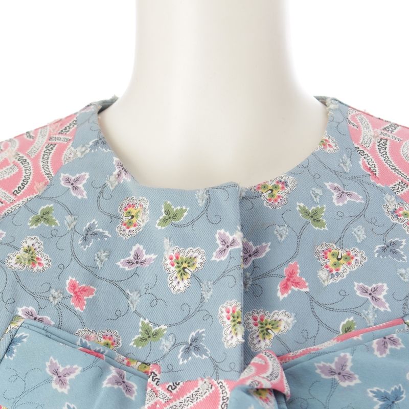 Dior Cotton Galliano Era Trim All Over Pattern Denim Jacket