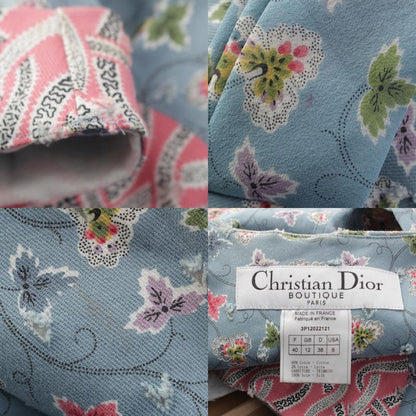 Dior Cotton Galliano Era Trim All Over Pattern Denim Jacket