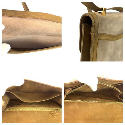 Hermes Vintage Constance 23 Beige Nubuck Dobris Shoulder Bag Khaki