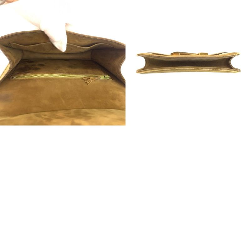 Hermes Vintage Constance 23 Beige Nubuck Dobris Shoulder Bag Khaki