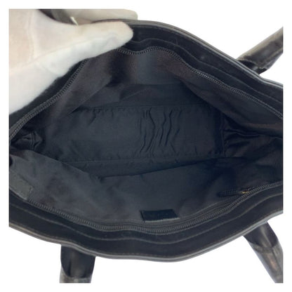 Gucci Black GG Canvas Leather 002 Tote