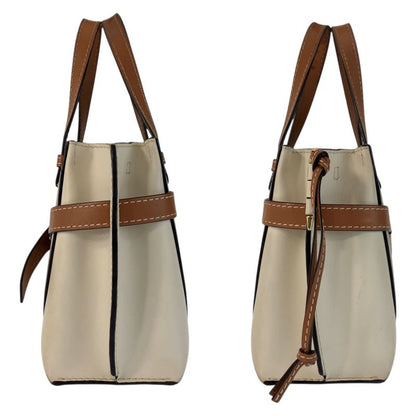 Loewe Gate Top Handle Beige Brown Gold Leather Handbag