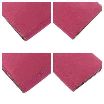 Hermes Bearn Souffle Pink Silver Veau Epsom Wallet