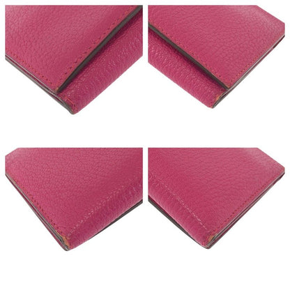 Hermes Bearn Souffle Pink Silver Veau Epsom Wallet