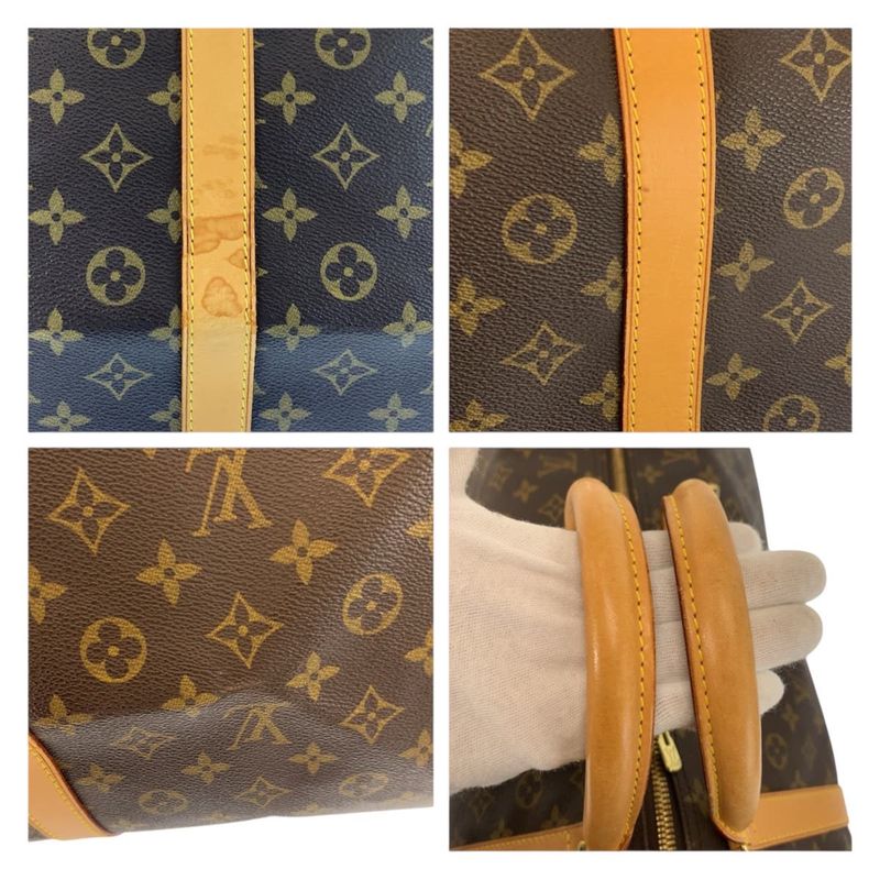 Louis Vuitton Monogram Keepall 60 Brown Gold Boston Bag
