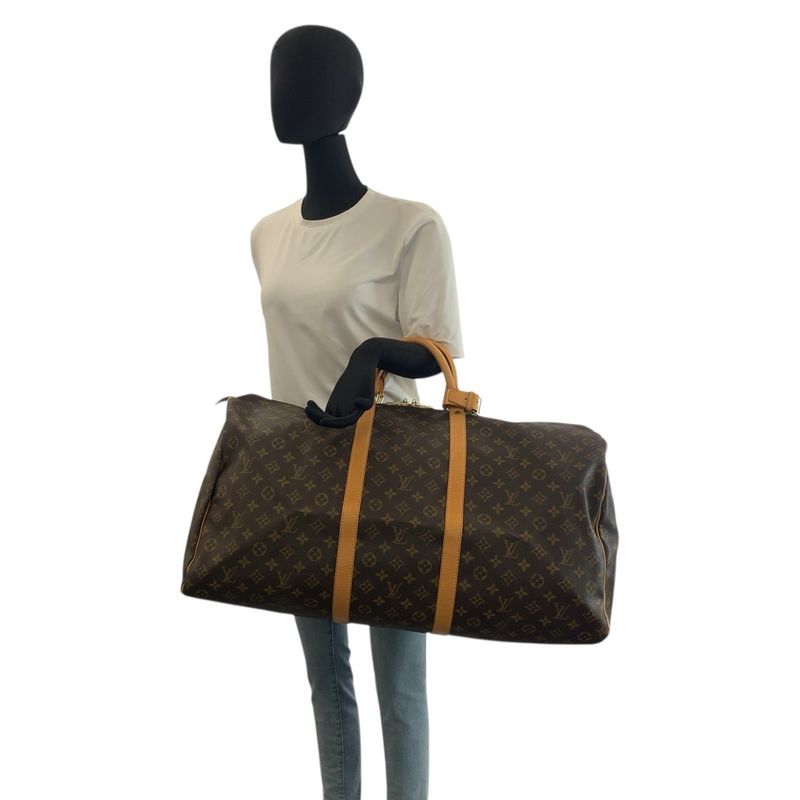 Louis Vuitton Monogram Keepall 60 Brown Gold Boston Bag
