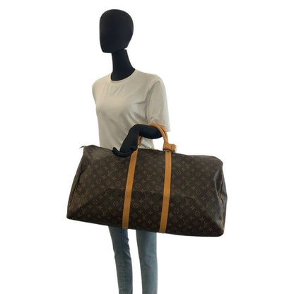 Louis Vuitton Monogram Keepall 60 Brown Gold Boston Bag