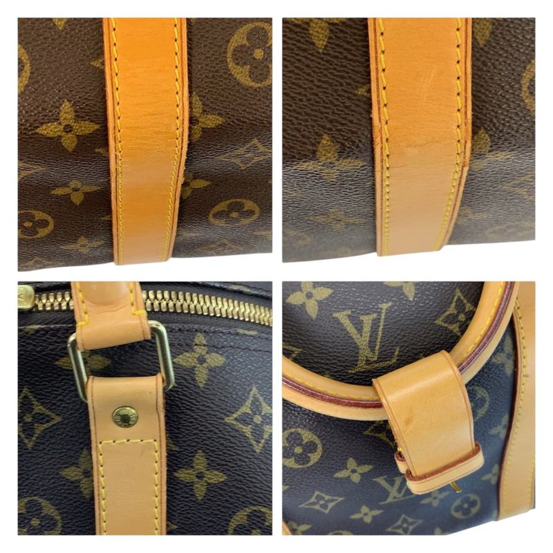 Louis Vuitton Monogram Keepall 60 Brown Gold Boston Bag