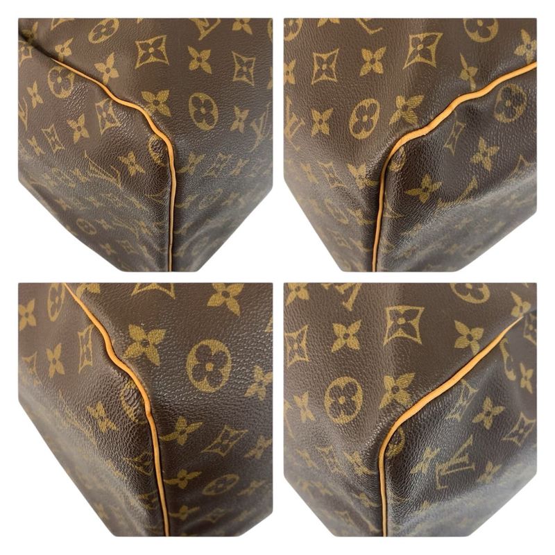 Louis Vuitton Monogram Keepall 60 Brown Gold Boston Bag