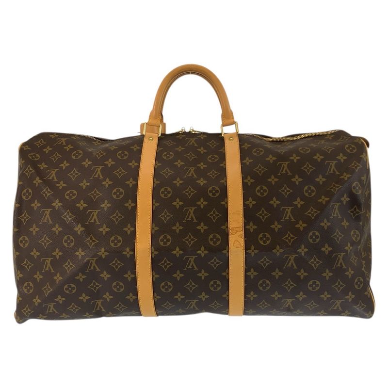 Louis Vuitton Monogram Keepall 60 Brown Gold Boston Bag