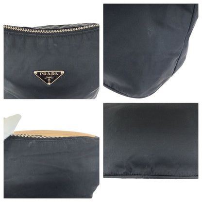 Prada Tessuto Black Silver Nylon Handbag