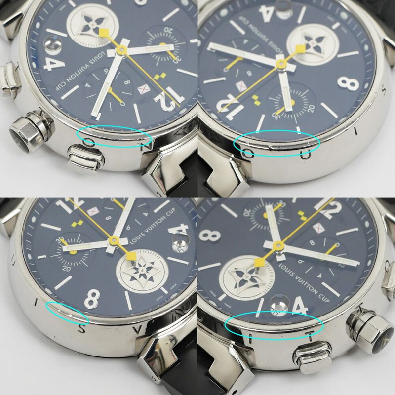 Louis Vuitton Tambour la Bree Cup Chronograph Black Dial Watch