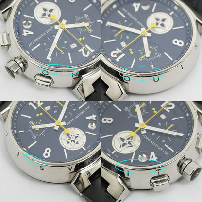 Louis Vuitton Tambour la Bree Cup Chronograph Black Dial Watch