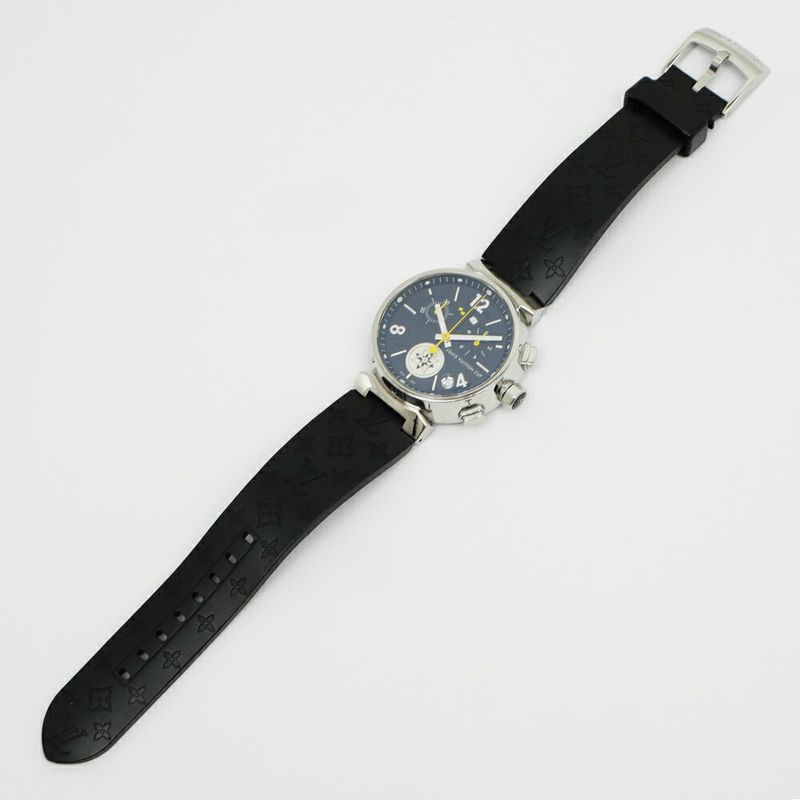 Louis Vuitton Tambour la Bree Cup Chronograph Black Dial Watch