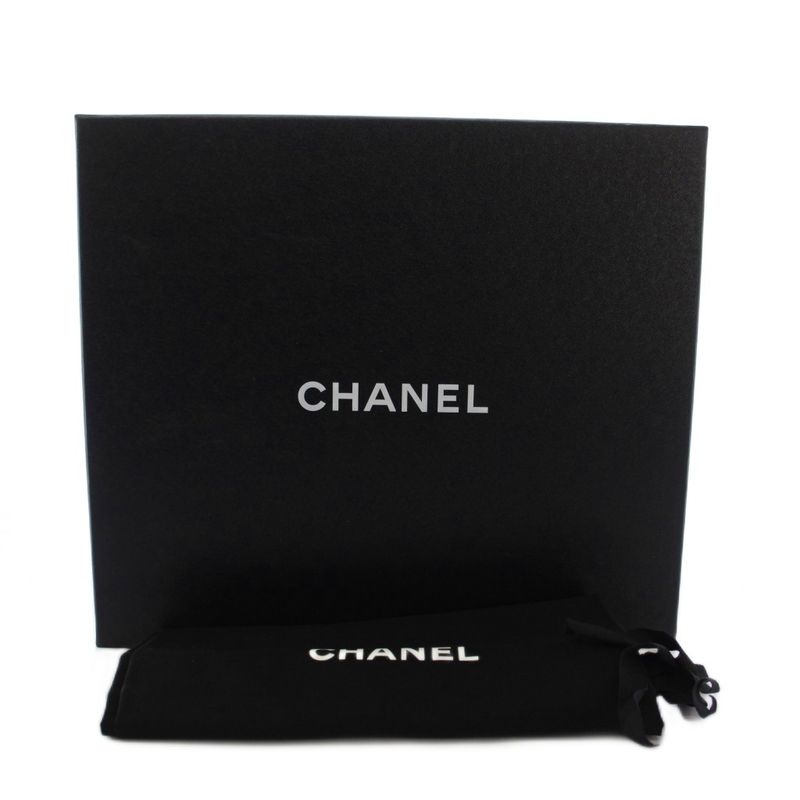 Chanel Lace Up Combat Boots Velvet CC Logo 37C Black