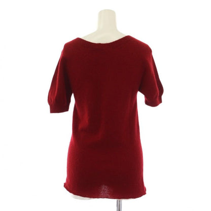 Gucci Knit Sweater Short Sleeve Cashmere M Red 205263.28280