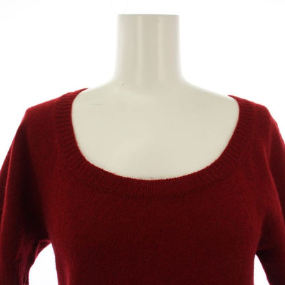 Gucci Knit Sweater Short Sleeve Cashmere M Red 205263.28280
