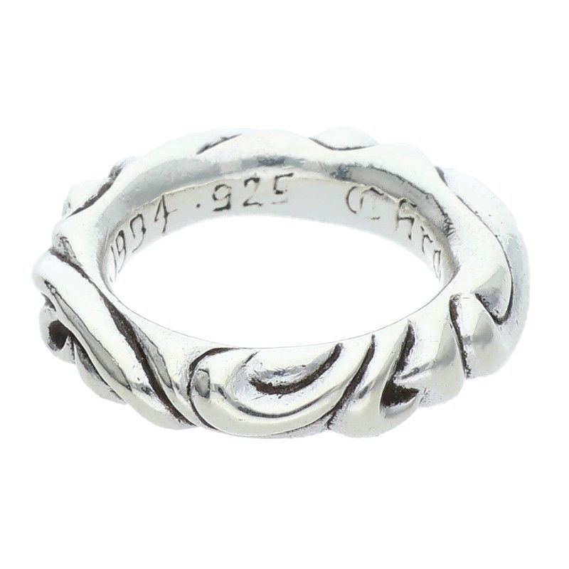 Chrome Hearts Scrl Band Scroll Silver Ring
