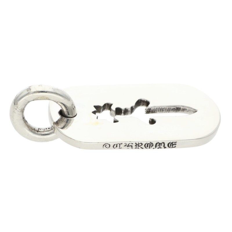 Chrome Hearts D Tag Sml CO Dag Cutout Dagger Dog Small Necklace Top