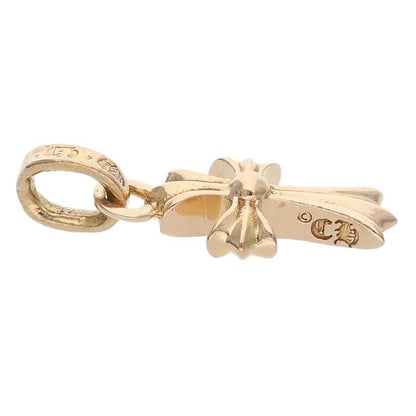 Chrome Hearts 22K Crs Bbyfat P Dmnd Baby Fat Pave Diamond Charm Gold Necklace