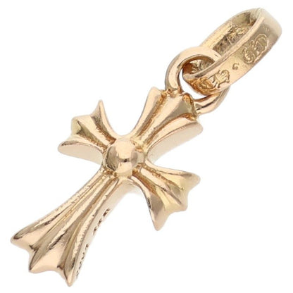 Chrome Hearts 22K Crs Bbyfat P Dmnd Baby Fat Pave Diamond Charm Gold Necklace