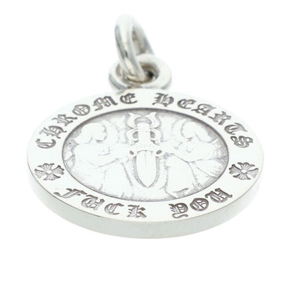 Chrome Hearts Chrm Angl Mdl Angel Medal Charm V1 Silver Necklace Top