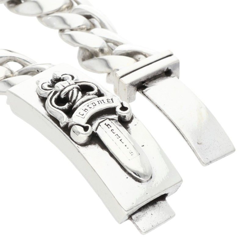 Chrome Hearts ID Dagger Classic Link Silver Bracelet