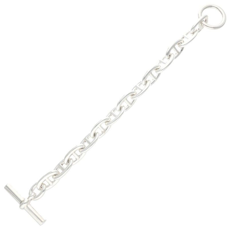 Hermes Chaine D'ancre TGM Silver Bracelet