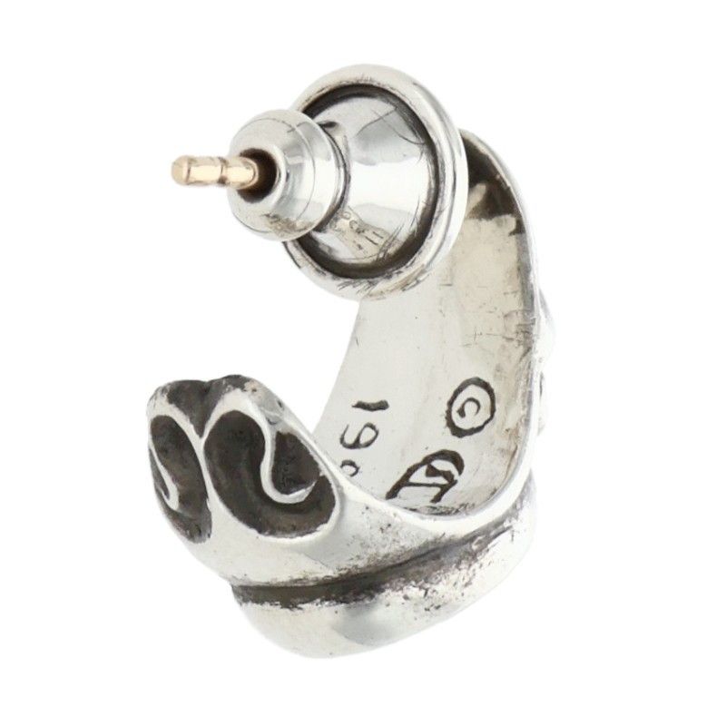 Chrome Hearts Carved Teardrop Silver Earrings
