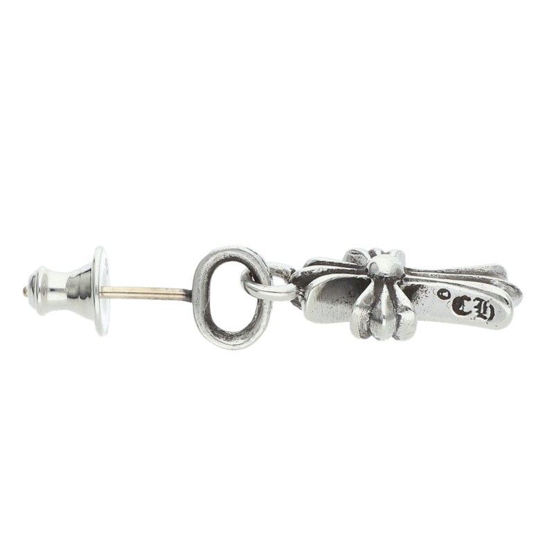 Chrome Hearts Bby Pprchn Baby Fat Drop Silver Earrings