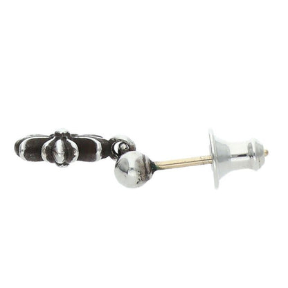 Chrome Hearts Tny CH Pls 1 Tiny Ech Plus Drop Silver Earrings