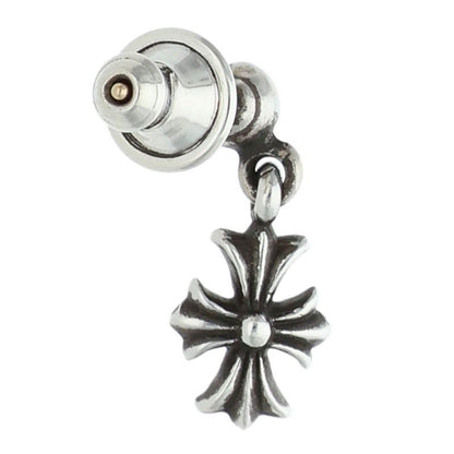 Chrome Hearts Tny CH Pls 1 Tiny Ech Plus Drop Silver Earrings