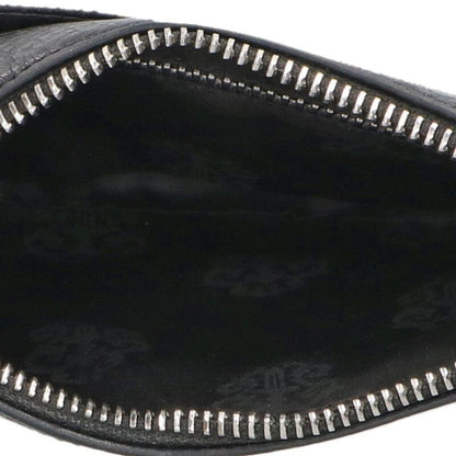 Chrome Hearts Zpr Chg Wristlet Sml Cross Patch Dagger Zip Leather Black