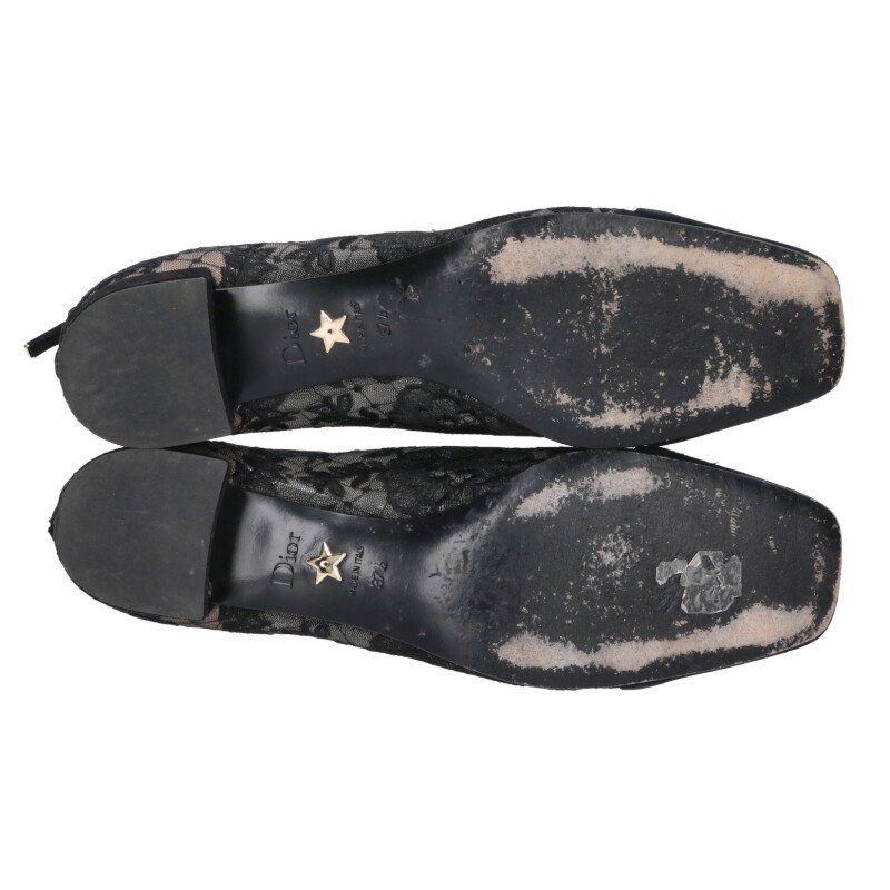 Dior Naughtily-d Flower Lace Short Boots 37.5 Black