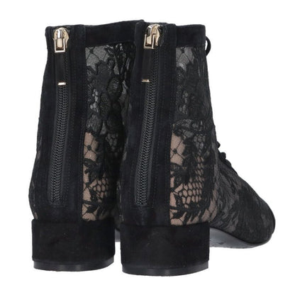 Dior Naughtily-d Flower Lace Short Boots 37.5 Black