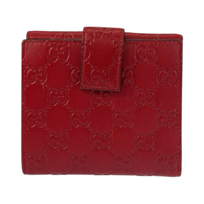 Guccissima Ribbon Red Gold Leather Compact Wallet