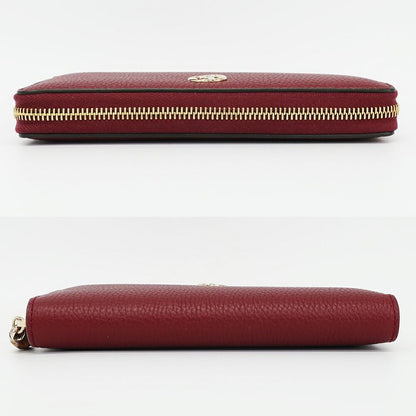 Gucci Bamboo Zip Wallet Gold Leather GG Logo