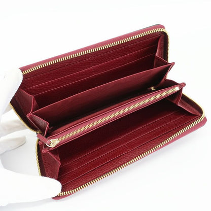 Gucci Bamboo Zip Wallet Gold Leather GG Logo