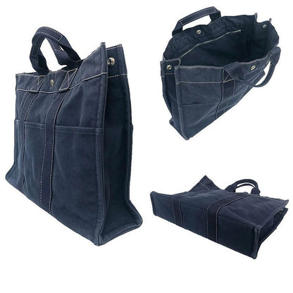 Hermes Sac Deauville MM Tote Canvas Navy