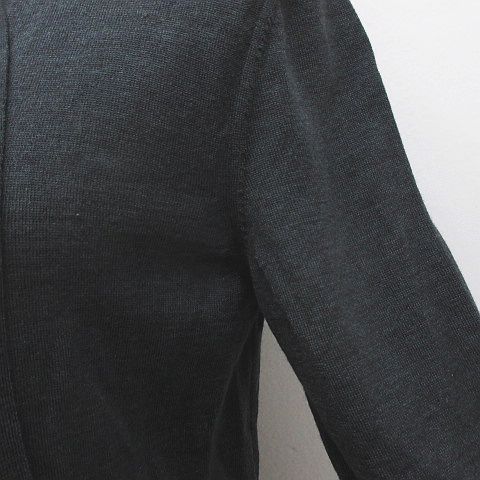 Celine Long Sleeve Knit Sweater L Gray Dark Scarf Color Pleats Made In Italy