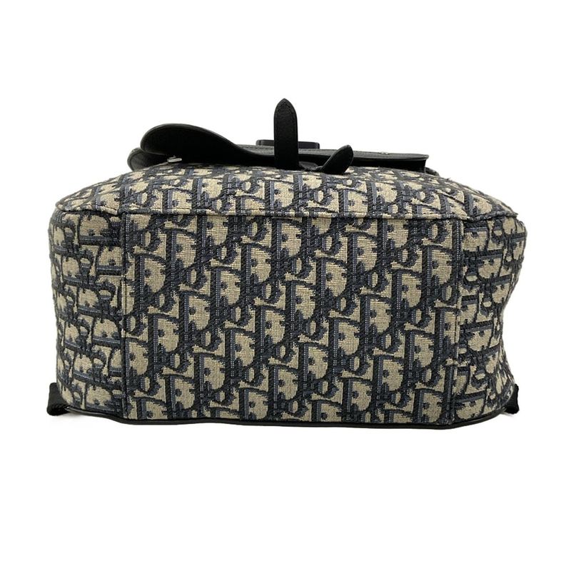 Dior Backpack Gallop Oblique Navy Ivory