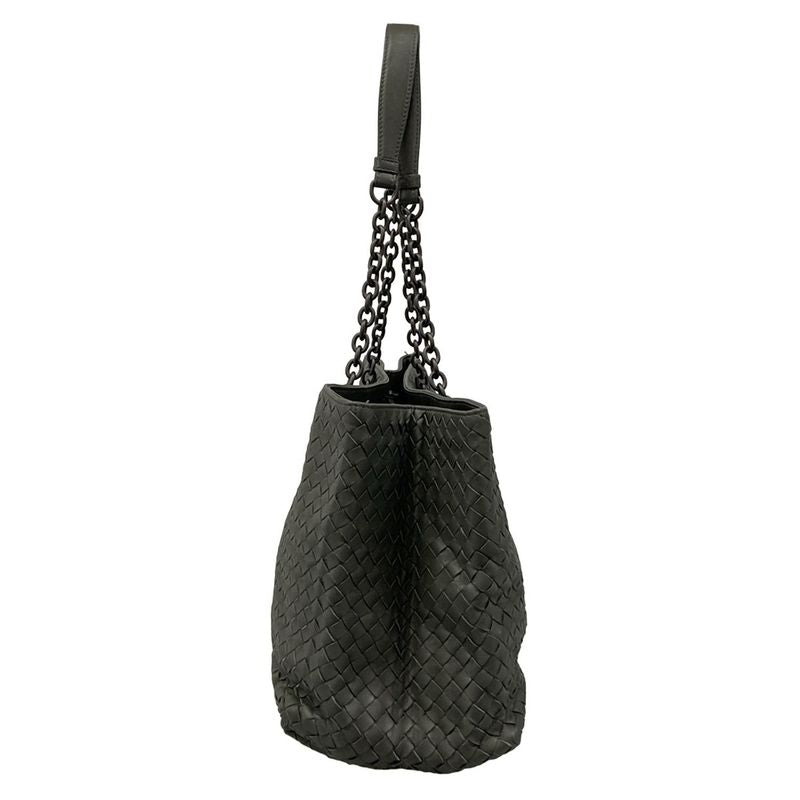 Bottega Veneta Tote Intrecciato Dark Gray Leather