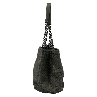 Bottega Veneta Tote Intrecciato Dark Gray Leather