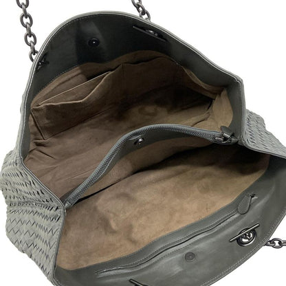 Bottega Veneta Tote Intrecciato Dark Gray Leather