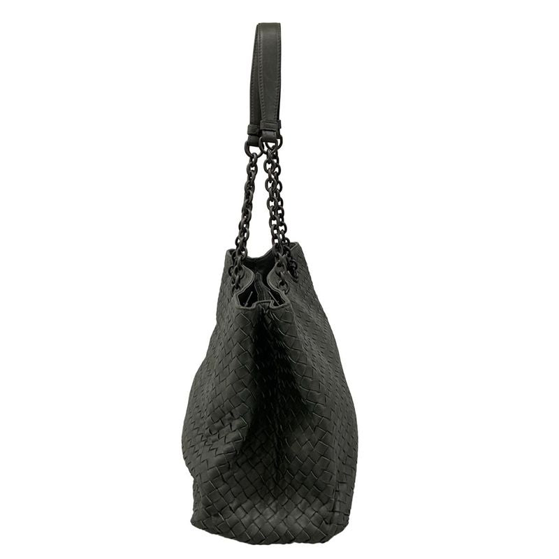 Bottega Veneta Tote Intrecciato Dark Gray Leather