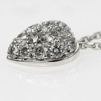 Cartier Necklace Heart Pave Diamond 18K White Gold