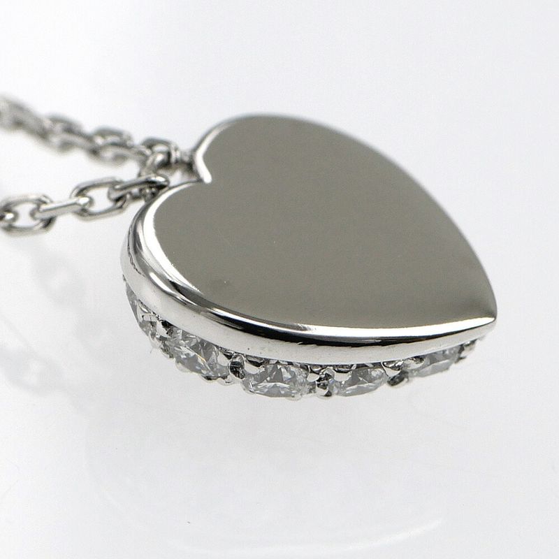 Cartier Necklace Heart Pave Diamond 18K White Gold