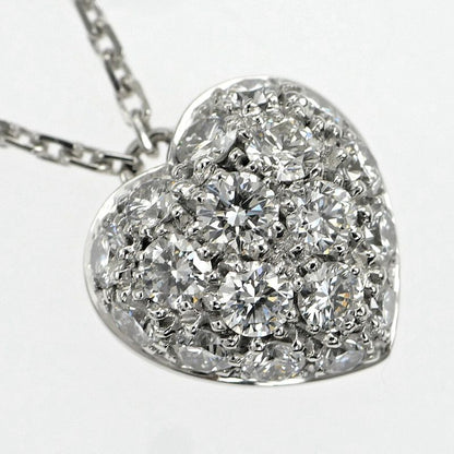 Cartier Necklace Heart Pave Diamond 18K White Gold
