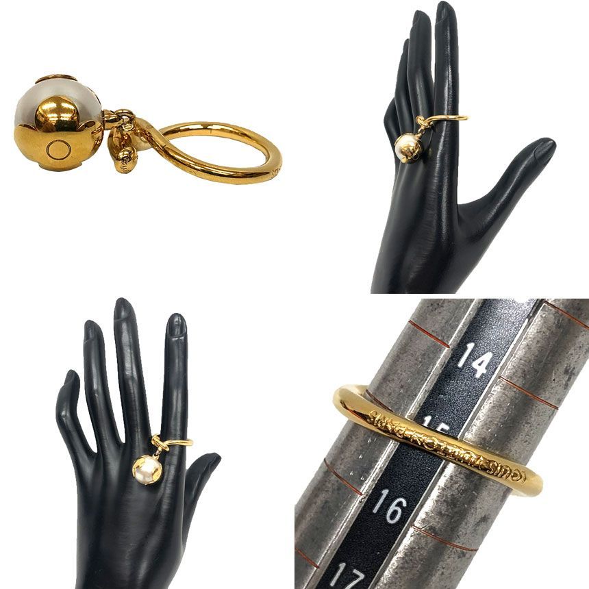 Louis Vuitton Bag Knotty Pearl Monogram L Gold Ring